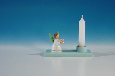 Kerzenhalter Engel mit Gesangbuch bunt Breite 10,5cm NEU Kerze Kerzenlicht Teelic