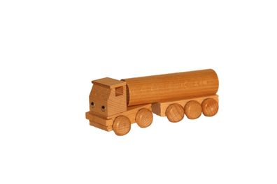 Holzspielzeug Tanklastzug natur Länge ca. 15 cm NEU Holzauto Holzfahrzeug