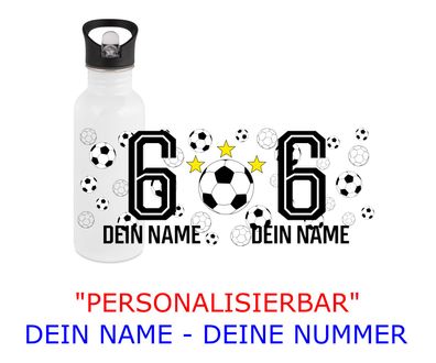Personalisierte Trinkflasche Fußball Wasserflasche Geburtstag Geschenkidee 08E