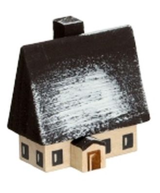 Miniaturhaus Erzgebirgs Haus bunt winterlich Höhe 4 cm NEU Holz Spielzeug Dekor