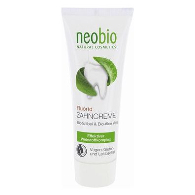 neobio Fluorid-Zahncreme Bio-Salbei & Bio-Aloe Vera 75 ml
