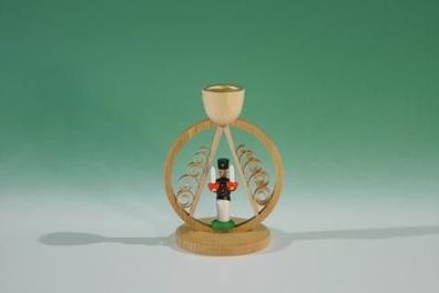 Kerzenhalter Ring mit Spanbaum und Bergmann Höhe 7,5cm NEU Kerze Kerzenlicht Teel
