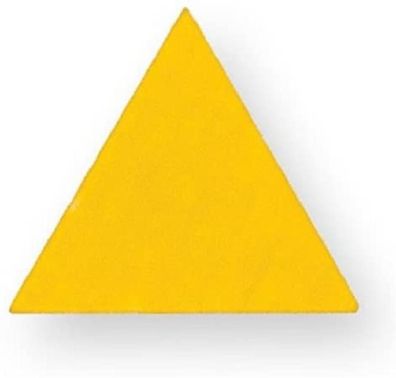 Holzspielzeug Legematerial Gleichseitiges Dreieck Gelb 24 Stück LxB 25x25mm NEU