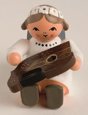 Miniaturfigur Engel mit Zither BxTxH= 3x3,5x3cm NEU Miniatur Instrumente Figuren