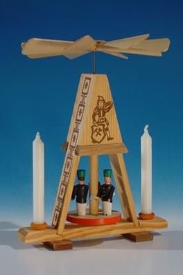 Minipyramide Wärmespiel Bergmänner BxH 11x13,5cm NEU Wärme Heizung Ofen Pyramide