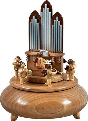 Spieldose Orgel mit Engel und Bläser ØxH 22x30cm NEU Spieluhr Spielwerk Musik Dos