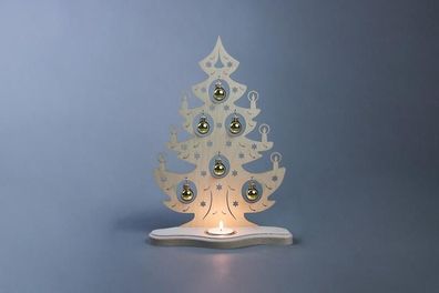 Teelichthalter Weihnachtsbaum Länge ca 21 cm NEU Baum Motivleuchter Lichtbogen