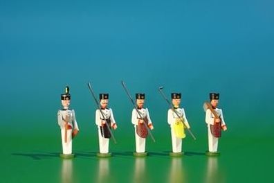 Miniaturfiguren Bergmannszug Hüttenarbeiter bunt 5tlg. Höhe 5,5cm NEU Figuren Hau