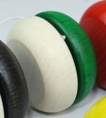 Holzspielzeug Yo-Yo bunt BxH 5x3xcm NEU Holzspiel Geduldsspiel Geschicklichkeitss