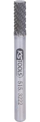 KS TOOLS HM Zylinder-Frässtift Form A ohne Stirnverzahnung, 6mm
