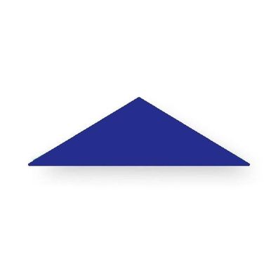 Holzspielzeug Legematerial Stumpfw. gleichschenkliges Dreieck Blau 24 Stück LxB