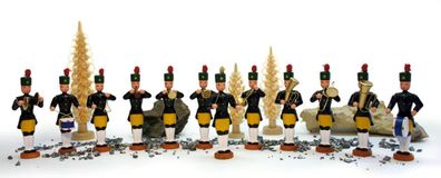 Miniaturfiguren Bergmannskapelle 12tlg. bunt Höhe=9,5cm NEU Holzfiguren Bergmann