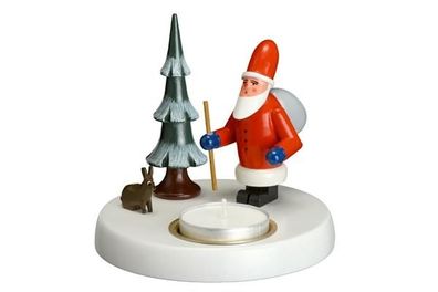 Kerzenhalter Weihnachtsmann Höhe ca. 10cm NEU Kerzenständer Kerzenleuchter Holz