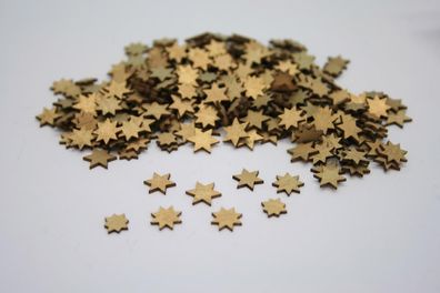 Dekoration Sterne aus Holz ? 9 mm gold BxH 0,9x0,9xcm NEU Deko Gestalten Baum Fic