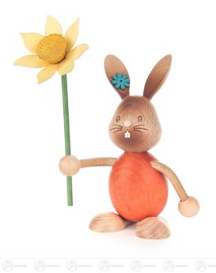 Ostern &amp; Frühjahr Hase "Stupsi" mit Blume H=ca 14,5 cm NEU Osterhase Osterdeko