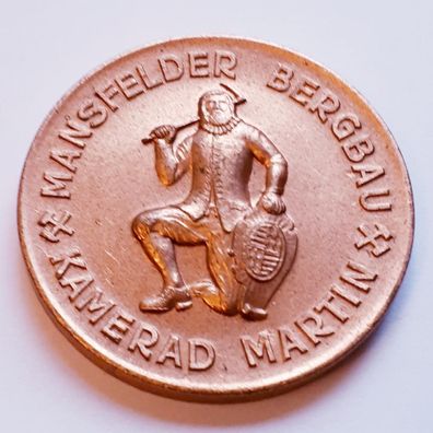 DDR Medaille Mansfelder Bergbau Kamerad Martin