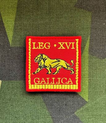 Patch "LEG XVI Gallica" m. Klett Armee Aufnäher Abzeichen Legion Rom Veteran Caesar