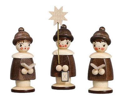 Miniaturfiguren 3 Kurrendefiguren natur Höhe 6,2cm NEU Weihnachten Figuren Kirch