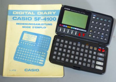 Casio SF-4100 Digital Diary Kalender Terminplaner Rechner Telefonbuch mit Anleitung