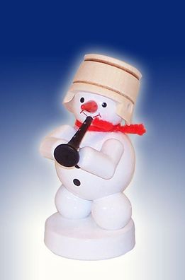 Weihnachtsdekoration Schneemann mit Klarinette Höhe 8cm NEU Schnee Eismann