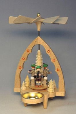 Tischpyramide Bayerntrio mit Teelicht Höhe= 20cm NEU Holzpyramide Tischdekoration