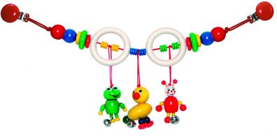 Babyspielzeug Kinderwagenkette Ente &amp; Frosch BxLxH 520x50x140mm NEU Stubenwagen