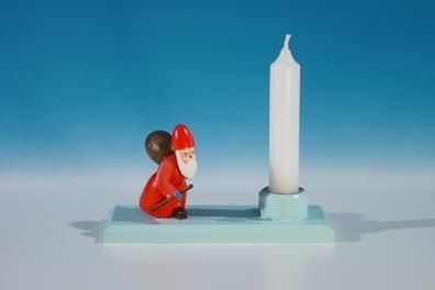 Kerzenhalter Weihnachtsmann mit Geschenkesack Breite 10,5cm NEU Kerze Kerzenlicht