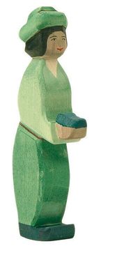 Ostheimer König grün orientalisch Weihnachtskrippe Krippenfigur Holzfigur 41703