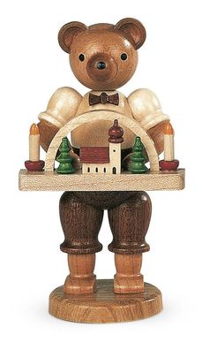 Bärensammelfigur Bär Spielzeugmacher natur klein Höhe 10 cm NEU Bär Bärenfigur
