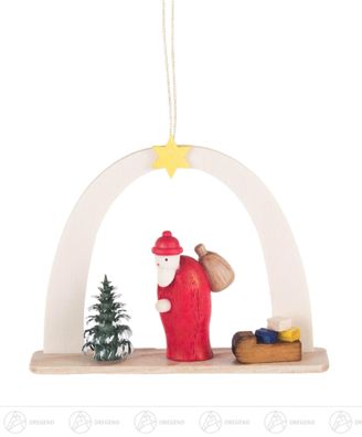 Baumschmuck Behang Weihnachtsmann mit Schlitten BxHxT 7 cmx6 cmx2 cm NEU