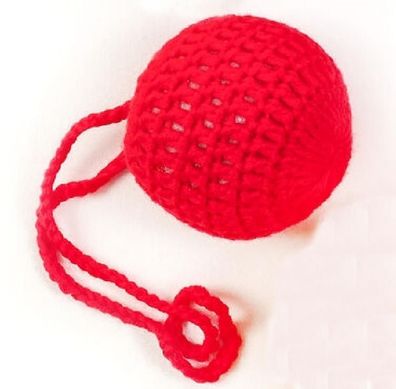 Babyspielzeug Weiches Babybällchen Rot Ø 50mm NEU Ball Wolle Strick Schnur