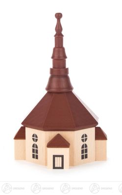 Miniatur Seiffener Kirche natur BxHxT 7 cmx10 cmx7 cm NEU Erzgebirge Holzfigur