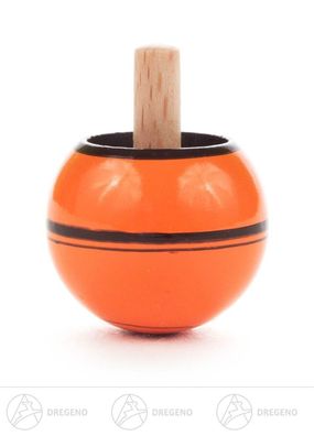 Spielzeug Steh-Auf-Kreisel orange H=ca 4,5 cm NEU Erzgebirge Kreisel Holzkreisel