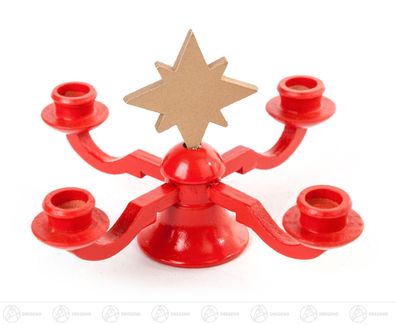 Spielzeug Mini-Leuchter mit Stern H=ca 3,5 cm NEU Erzgebirge Adventsleuchter