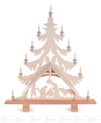 Schwibbogen Baum mit Christi Geburt elektrisch beleuchtet BxHxT 76 cmx86 cmx6 cm