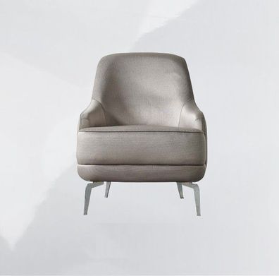 Sessel Ohrensessel Cocktailsessel Stoff Moderne Grau Sitzer Wohnzimmer