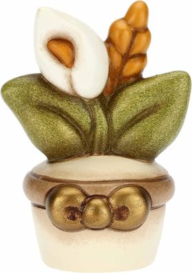 Thun Vase mit Calla-Lilien und Ähren aus Keramik, klein 4,5 x 3,5 x 6 cm h C2910H90B