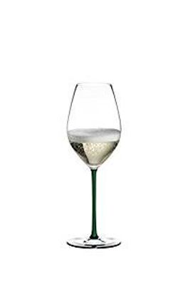 Riedel Vorteilsset 1 Glas FATTO A MANO Champagne WINE GLASS GRÜN 4900/28G und 1 x ...