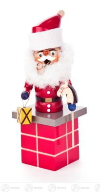 Räuchermann Mini-Räuchermann Weihnachtsmann auf Schornstein BxHxT 6 cmx14 cmx6cm