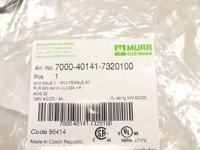 Murrelektronik 7000-40141-7320100 Kabel 1M - ungebraucht! -