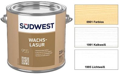 Südwest Wachs-Lasur farblos / weiß / gekalkt - Innenlasur für Holz