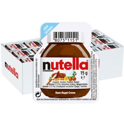 Nutella Portionspackungen 120 x 15g Brotaufstrich, Nussnougatcreme,