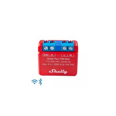 Shelly Plus 1PM Mini WLAN + Bluetooth Schaltaktor mit Messfunktion (Shelly P...