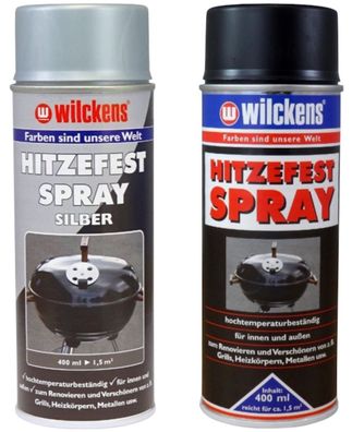 Wilckens Hitzefest Spray 400 ml - Hochtemperatur-Lack in schwarz / silber