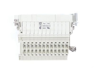 Harting Han EAV 16A 500V 6kV 3 Connector rechts 600V 24 Polig Buchse