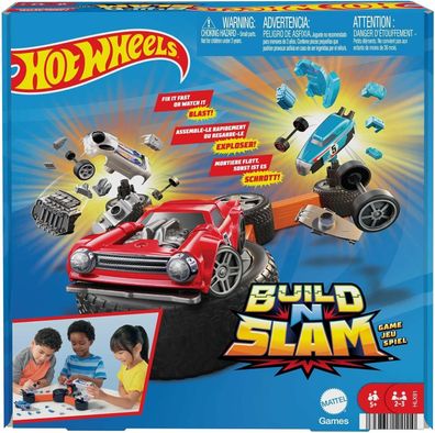 HOT WHEELS HLX91 Build ‘N Slam Autospiel zum Zusammenbauen Rennspiel Spielzeug