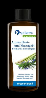 Spitzner Aroma Haut- und Massageöl Rosmarin-Zitronengras, 190ml