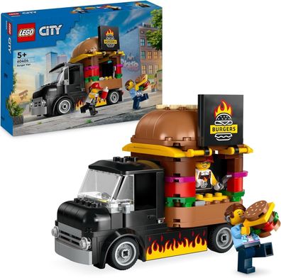 LEGO City 60404 Burger-Truck Bauset Imbisswagen mit Auto Kinder Spielzeug ab 5