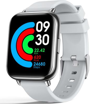 AGPTEK Smartwatch 1,7 Zoll Armbanduhr Musiksteuerung Herzfrequenz Schrittzähler