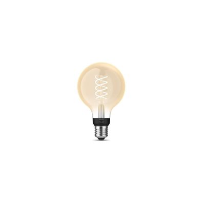 Philips Hue White Filament Lampe, Globe, G93, 7,2W, E27, 550lm, 2100K (92900...